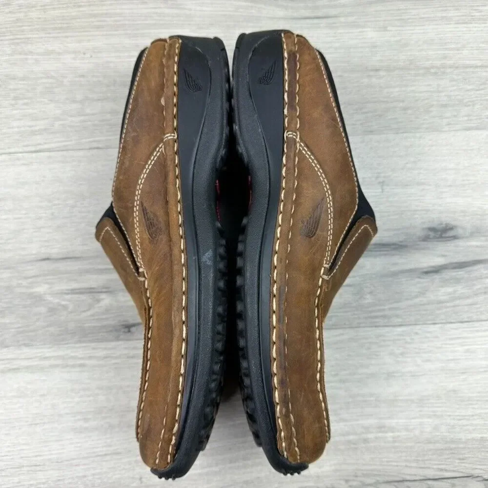 red wing slip on loafers mens 7.5 brown leather shoes‎